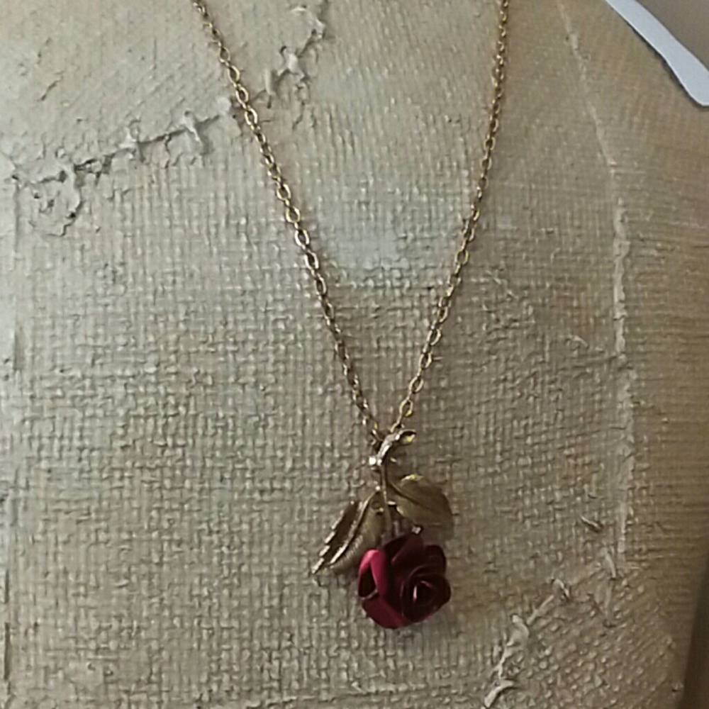 Vintage 1970's Rose Retro Necklace